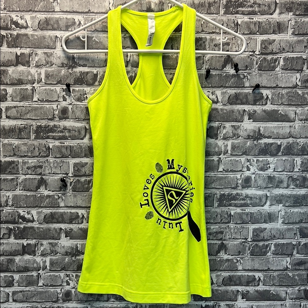 Lululemon Yellow Graphic Tank Top